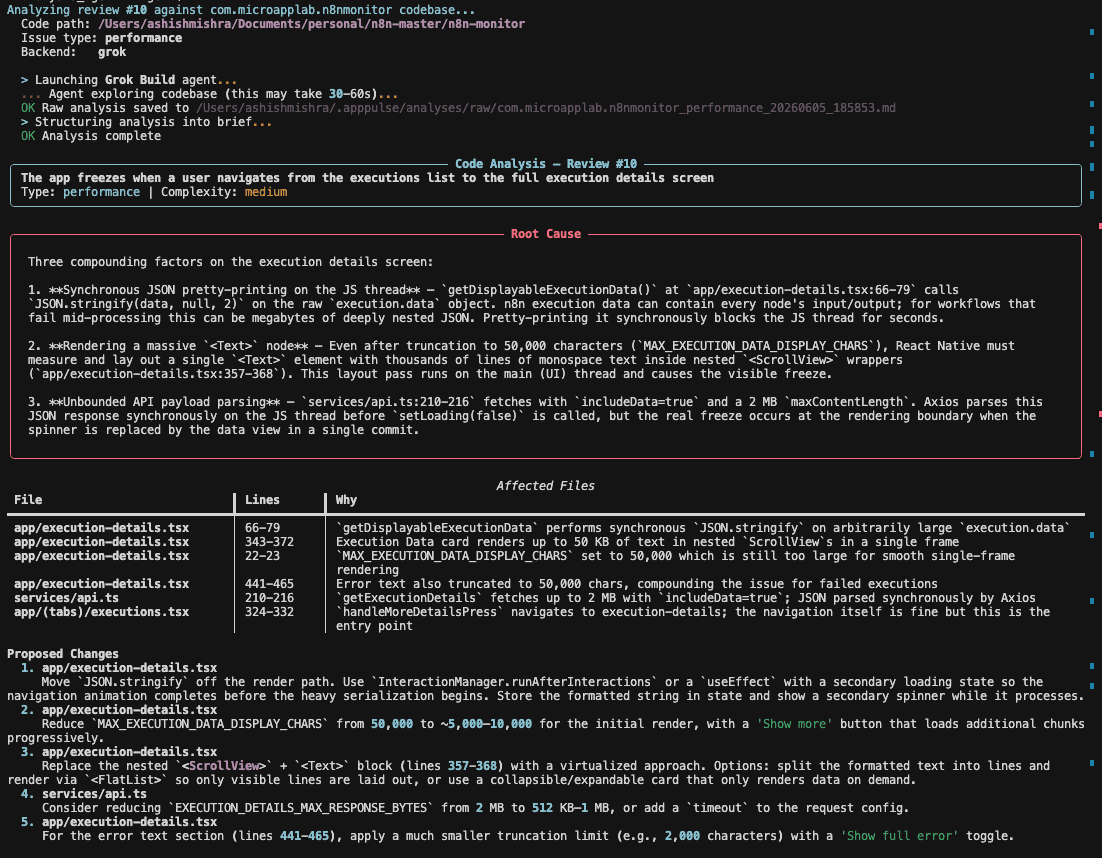 From "You Have a Bug" to "Here's the Root Cause" — Adding AI Code Analysis to My App Review Pipeline